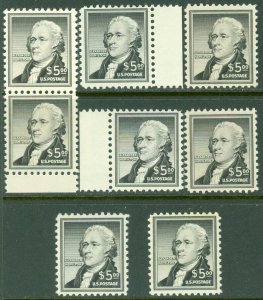 EDW1949SELL : USA 1956 Scott #1053. 8 stamps. Fine-Very Fine, Mint NH. Cat $400.