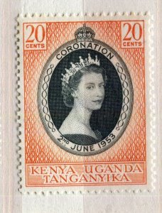 BRITISH KUT; 1953 early QEII pictorial issue fine Mint hinged 20c. value