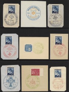Bohemia & Moravia: Lot Special Cancellations on Pieces