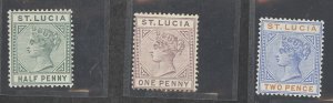 St. Lucia #27a/29a/30  Single