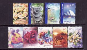Australia-Sc#2349-57-unused NH set-Toys-Flowers-Shells-Koala-2005-