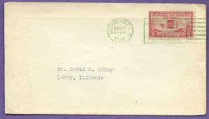 649  AERONAUTICS 2c 1928, 3RD DAY COVER WASH., D.C. , 12-14-28,  CONFERENCE PM