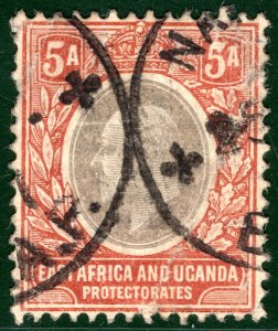 EAST AFRICA & UGANDA (KUT) KEVII Stamp 5a (1904-07) Used SBLUE115