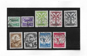 Hungary Sc #C26-34  airmail set of 9  used VF