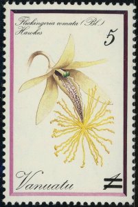 Vanuatu #380-383 Orchids Overprint 5v Postage Stamp Topical 1984 Mint LH