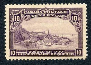 Canada SG193 1908 10c Quebec M/M Cat 100 Pounds