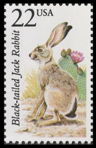 US 2305 North American Wildlife Black-tailed Jack Rabbit 22c single MNH 1987