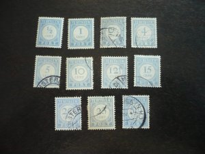 Stamps-Netherlands- Scott#J44,J45,J47,J49,J51,J55-J60-Used Part Set of 11 Stamps