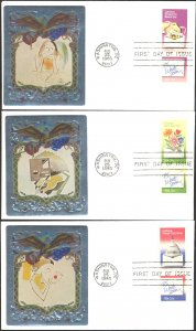 #1805-10 Letter Writing Ross Foil FDC Set