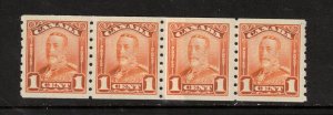 Canada #160i Very Fine Never Hinged Paste Up Strip Of Four