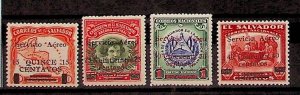 SALVADOR Sc C3-6 LH ISSUE OF 1929 - AIR MAIL OVERPRINTS - (FJ26)