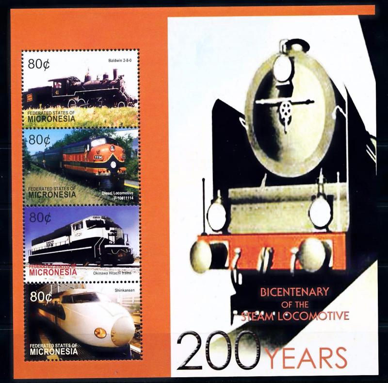 [63485] Micronesia 2004 Railway Train Eisenbahn Chemin de Fer Sheet MNH