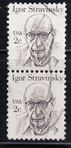United States 1982 Sc#1845 Igor Stravinsky (Pair) Used