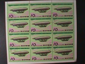 ​KOREA-1979 SC# 1787- CLEMENT -BAYARD AIRSHIP FLEURUS  CTO FULL SHEET-RARE -VF