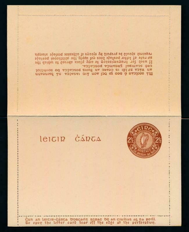 IRELAND Mi. K4a UNUSED POSTAL STATIONERY LETTER CARD,