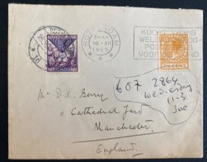 1925 Rotterdam Netherlands Slogan Cancel Cover To Manchester England