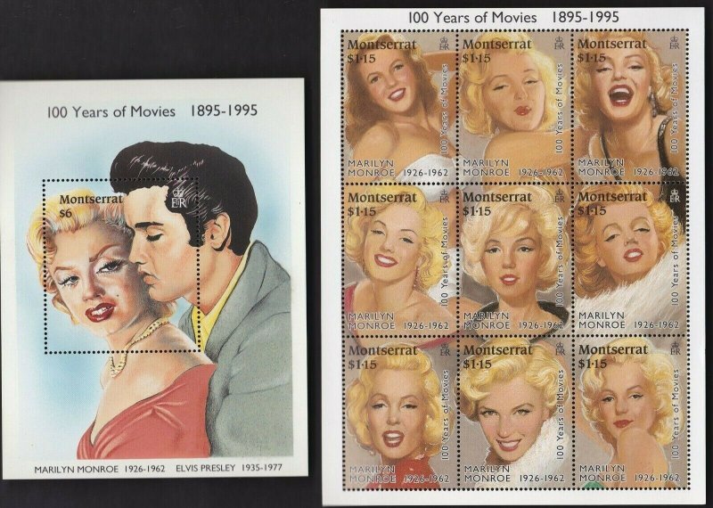 MONTSERRAT NO 860-61 ELVIS PRESLEY, MARILYN MONROE MNH