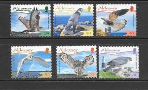 BIRDS - ALDERNEY #319-24 MNH