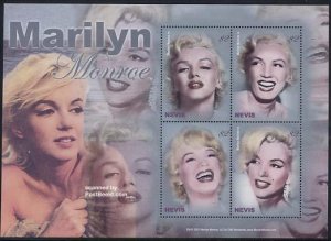 Nevis 2004, Marilyn Monroe 4v m/s, MNH