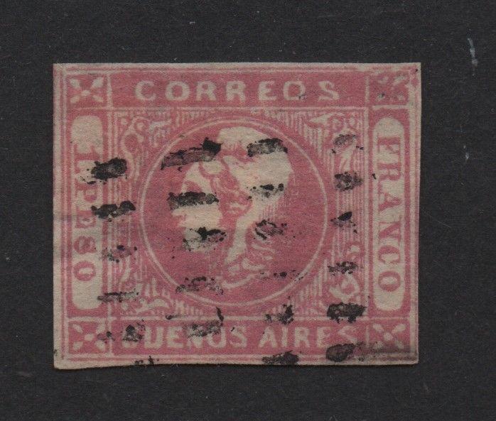 $Argentina Buenos Aires Sc#12 used, F-VF, Cv. $150