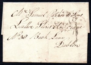 1831 Entire with dotted oval PENNY POST / LINEN HALL? and Dublin d/1