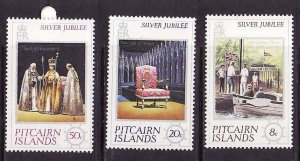 Pitcairn Is.-Sc#160-2- id9- unused NH set-QEII-25th Reign-1977-