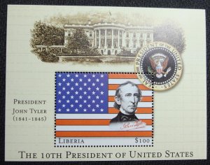 Liberia MNH Souvenir Sheet US President John Tyler LCE