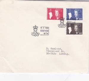 Greenland 1980 Queen Margrethe Definitives FDC Godthab CDS VGC