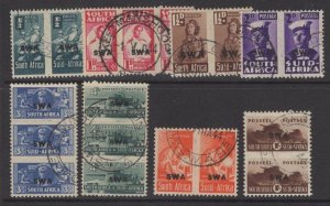 SOUTH WEST AFRICA SG123/30b 1943-4 WAR EFFORT FINE USED