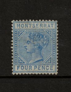 Montserrat #9 Very Fine Mint Large Part Original Gum Hinged - Key Stamp