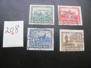 Germany 1930 USED   SC B34-B37 SET VF 140 EUROS (208)