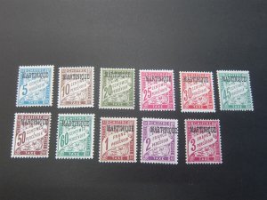 French Martinique 1927 Sc J15-25 set MH