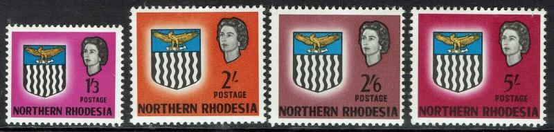 NORTHERN RHODESIA 1963 QEII ARMS 1/3 TO 5/- MNH **