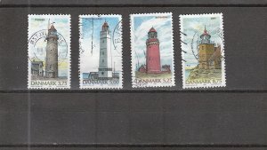 Denmark  Scott#  1055-1058  Used  (1996 Lighthouses)