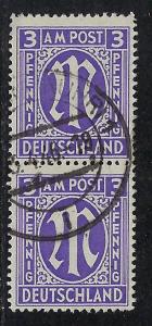 Germany AM Post Scott # 3N2b, used, pair