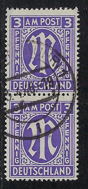 Germany AM Post Scott # 3N2b, used, pair