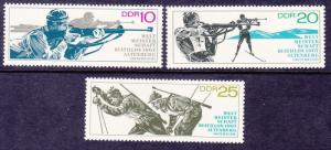 Germany DDR 894-96 MNH 1967 World Biathlon Championships at Altenberg Set
