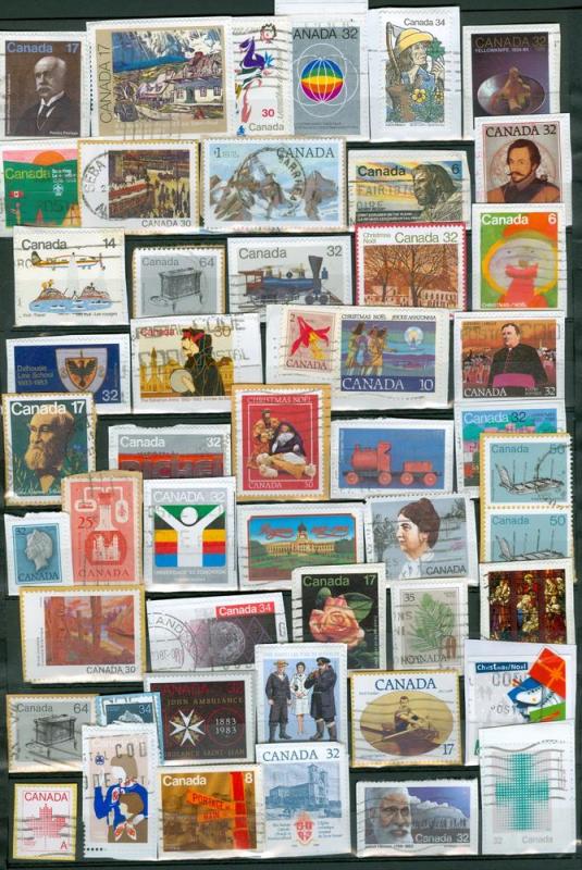 Canada Lot  49 Different  Cut on Paper Modern Issues