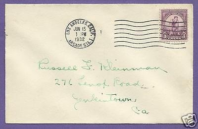 718  L.A. OLYMPIC GAMES 3c 1932, LOS ANGELES, FIRST DAY COVER, UNCACHE...