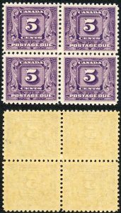 Canada SGD15 5c Block of Four Superb U/M (MNH) Unitrade Cat 240++