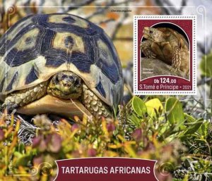 St Thomas - 2021 African Turtles, Tortoise - Stamp Souvenir Sheet - ST210521b