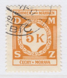 Czechoslovakia Ger. 1941 BOHEMIA AND MORAVIA 5k Used A25P41F19258 Protectorate-