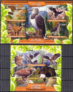 Mali 2020 Birds Eagles Sheet + S/S MNH