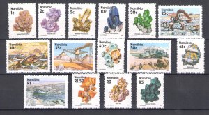 1991 Namibia - Yvert no. 640/54 - Minerals and Mines - MNH**