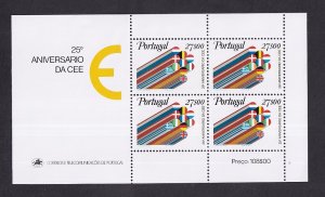 Portugal    #1527a   MNH  1982  sheet  EEC anniversary