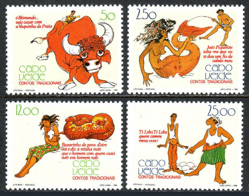 Cape Verde 588-591, MNH. Traditional Fairy Tales, 1990