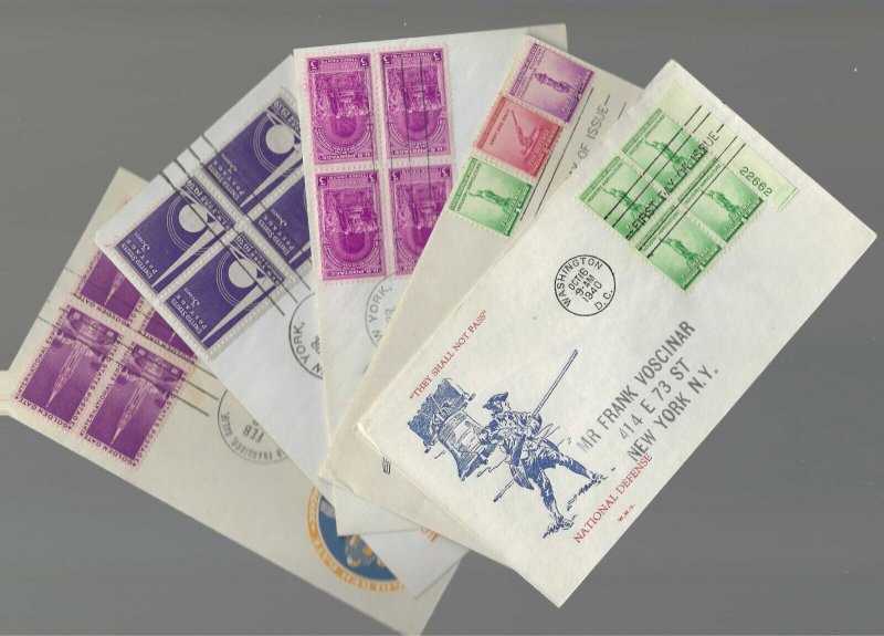 21 FDCs FROM 1937-1940 SCARCE CACHETS
