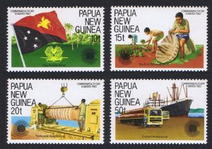 Papua NG Lorries Ship Basket Commonwealth Day 4v 1983 MNH SC#580-583