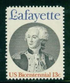 1716 13c Marquis de Lafayette Fine MNH Plt UL 37916 E2847