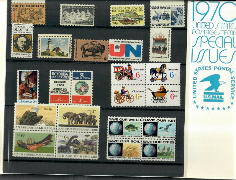 1970 USPS Postage Stamp Special Folder Scarce Mint Set